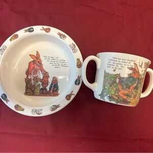 Vintage Peter Rabbit Melamine Cup & Bowl Set